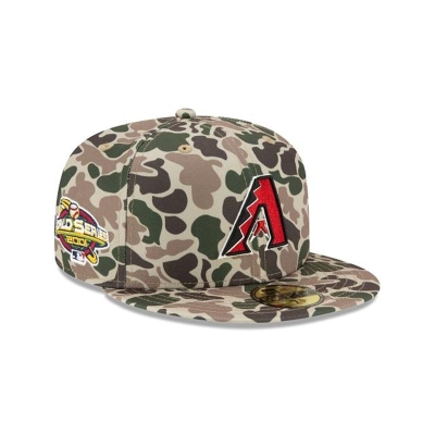 Arizona Diamondbacks Gorra | New Era MLB Duck Camo 59fifty Fitted Cap Mexico - Verdes